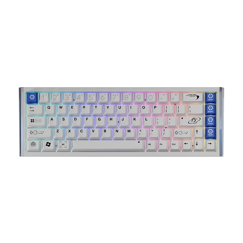 DAREU COOL68Pro Magnetic Axis Mechanical Gaming Keyboard Aluminum Alloy Hot-Swappable RGB Lightbox Fearless Contract 68-Key Layout COOL68Pro White