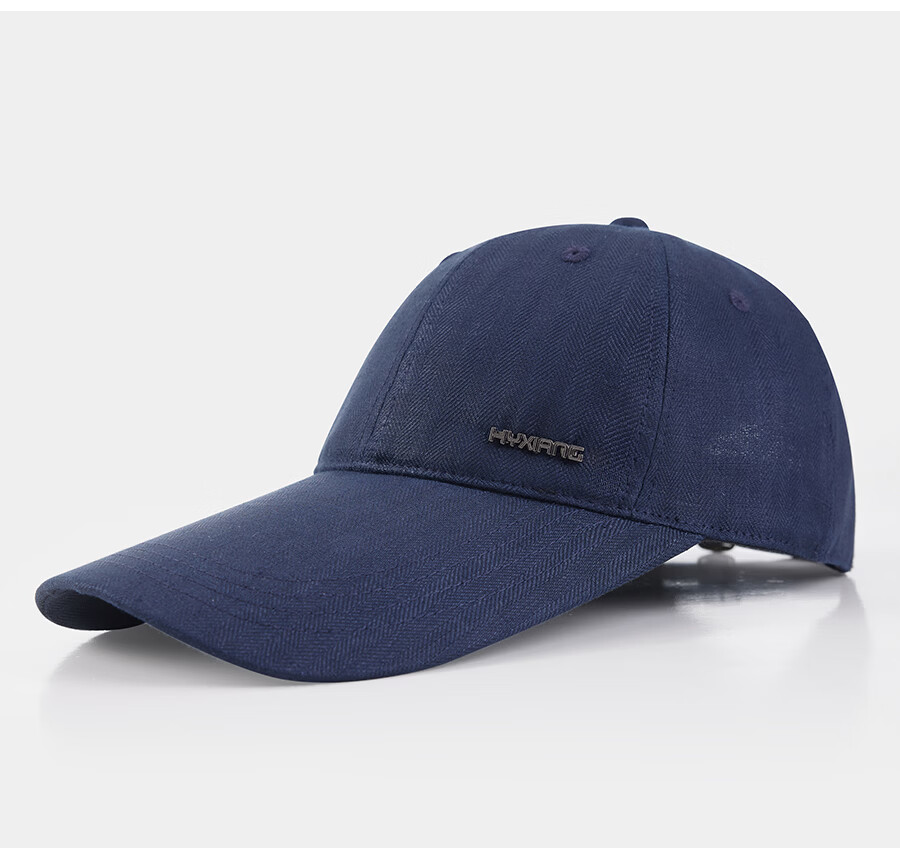 Hengyuanxiang Linen Baseball Cap Men's Summer Thin Breathable Sunshade Long Brim Large Head Circumference Dad Duckbill Hat Father's Day Gift 5