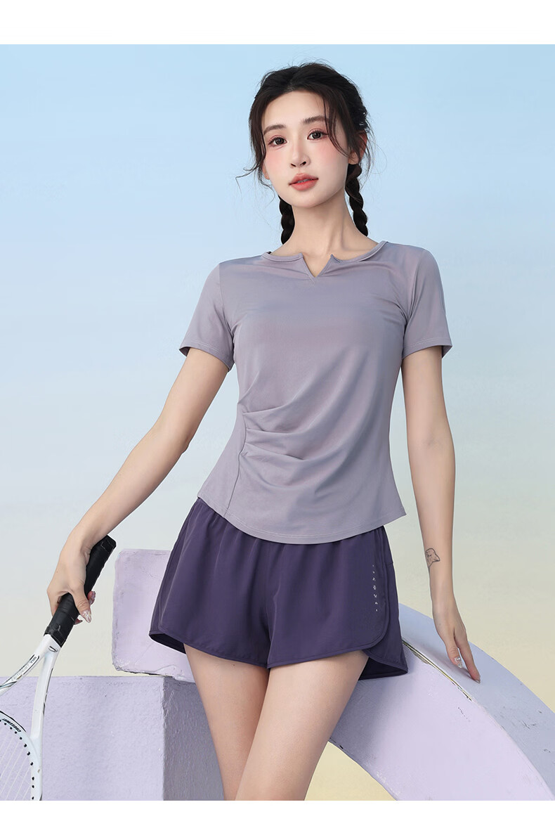 Baisirong Women's Outdoor Cycling Jersey Professional Running Sports Set Four-Season Lightweight Breathable Quick-Dry Fitness Training Yoga Wear 8