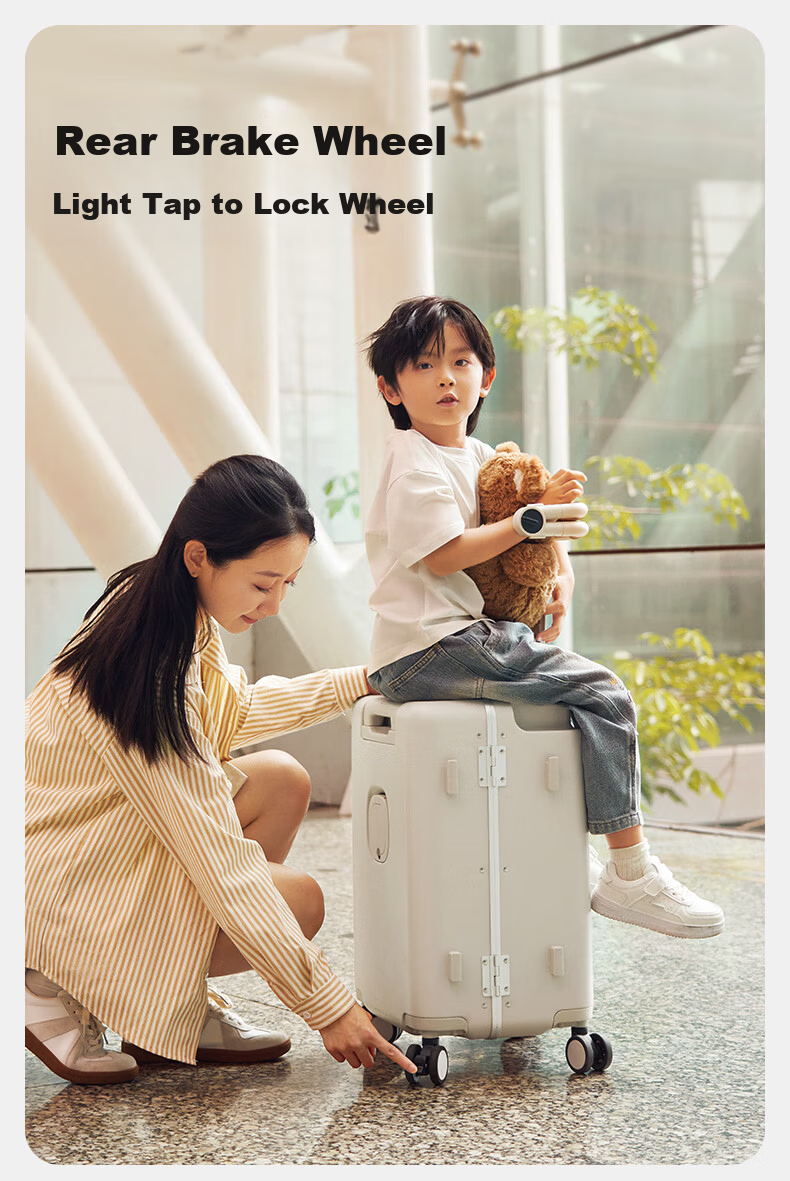 JOYGATRIP Mom Luggage Kids Ride-On Baby Stroller Trolley Suitcase Travel Case Phantom Black 20 Inch 11