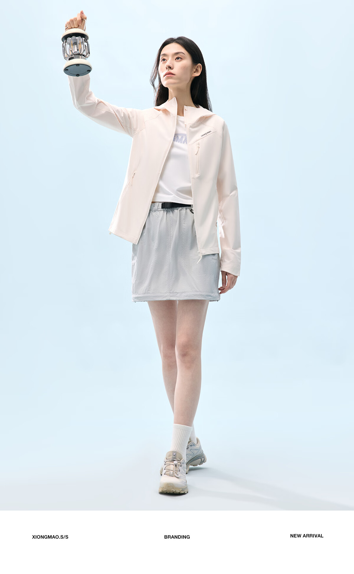 Xiongmao Liu Yifei Same Style [Wanye Soft] Hooded Soft Shell Jacket, Water-Repellent, Windproof, Slim-Fit Coat for Women 1176 20