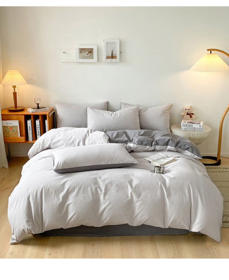 Nanjiren Class A Antibacterial Quilt Cover Single Piece Student Dormitory Single Quilt Cover 200*230cm Brushed Cotton Set for 1.5/1.8m Bed 7