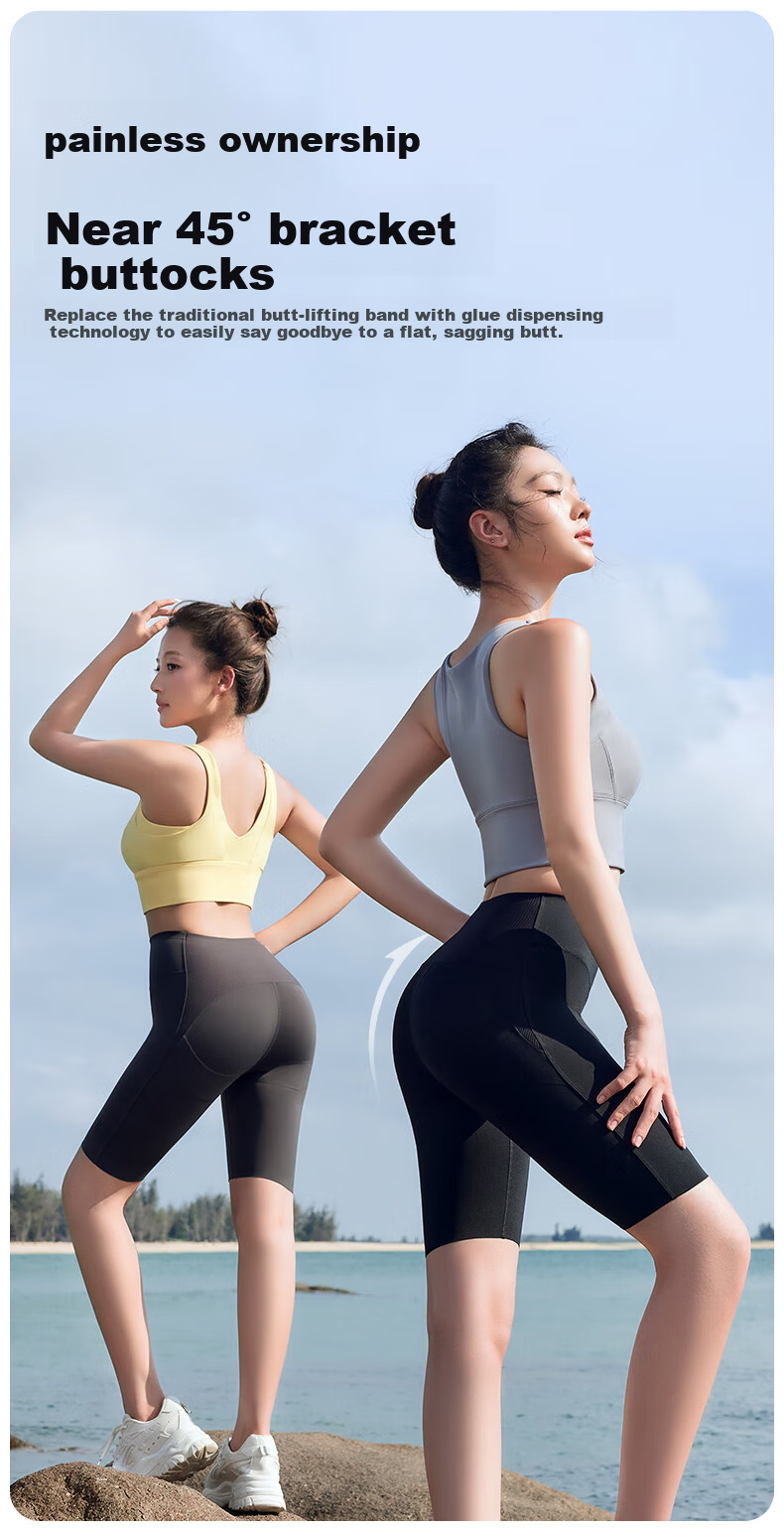 Curvilism Women's Five-Point Sharkskin Sports Cycling Yoga Pants Slim Fit Slimming Outerwear Safety Shorts Advanced Gray 1 Piece XL Size 8