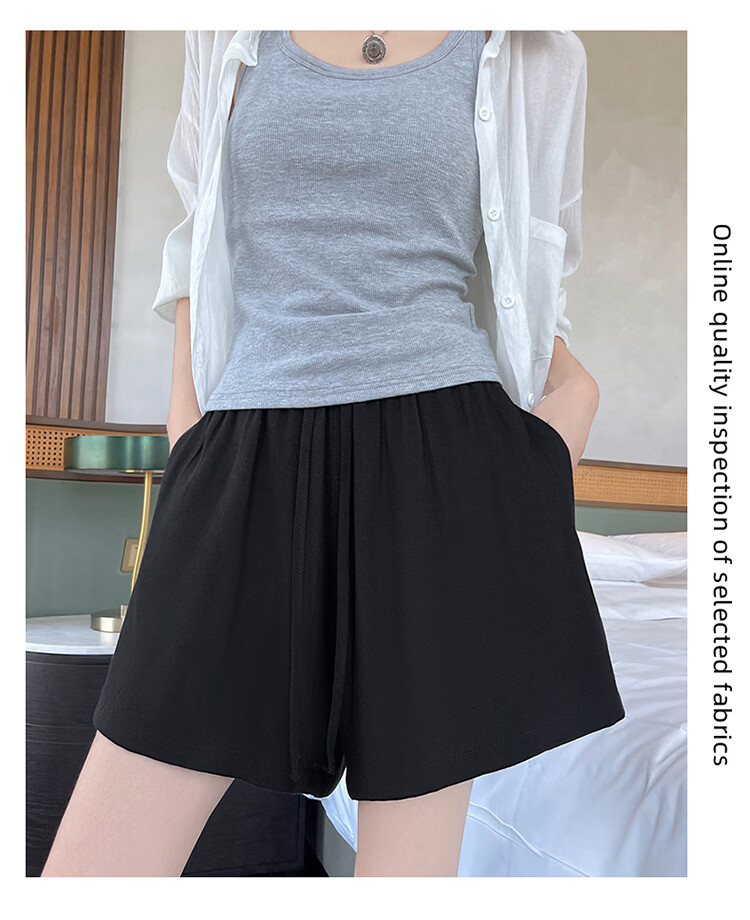 Free Style Tencel Linen Women's Shorts 2026 Summer New Casual Loose Lyocell Wide-Leg A-Line Breathable Cool Five-Point Pants 14