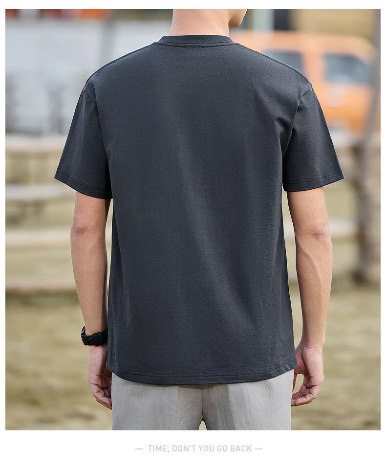 JEEP Men's Summer Casual Breathable Heavyweight Loose Fit Round Neck T-Shirt in Tranquil Blue, Size L 21