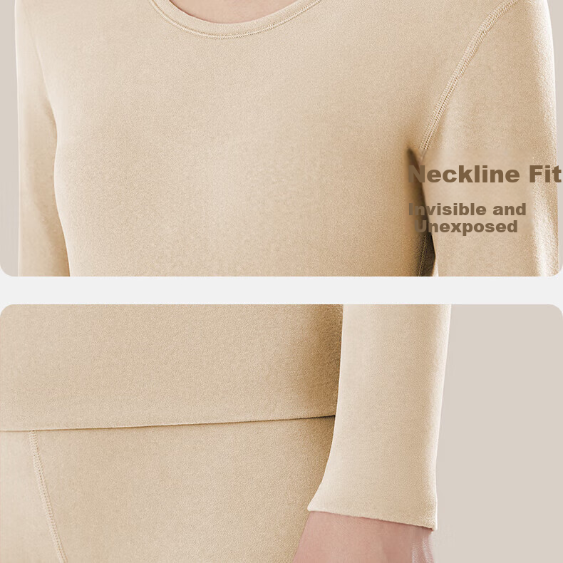 Urban Beauty Women's Seamless Thermal Underwear Set Thickened Autumn Winter Base Layer Cold Resistant 19