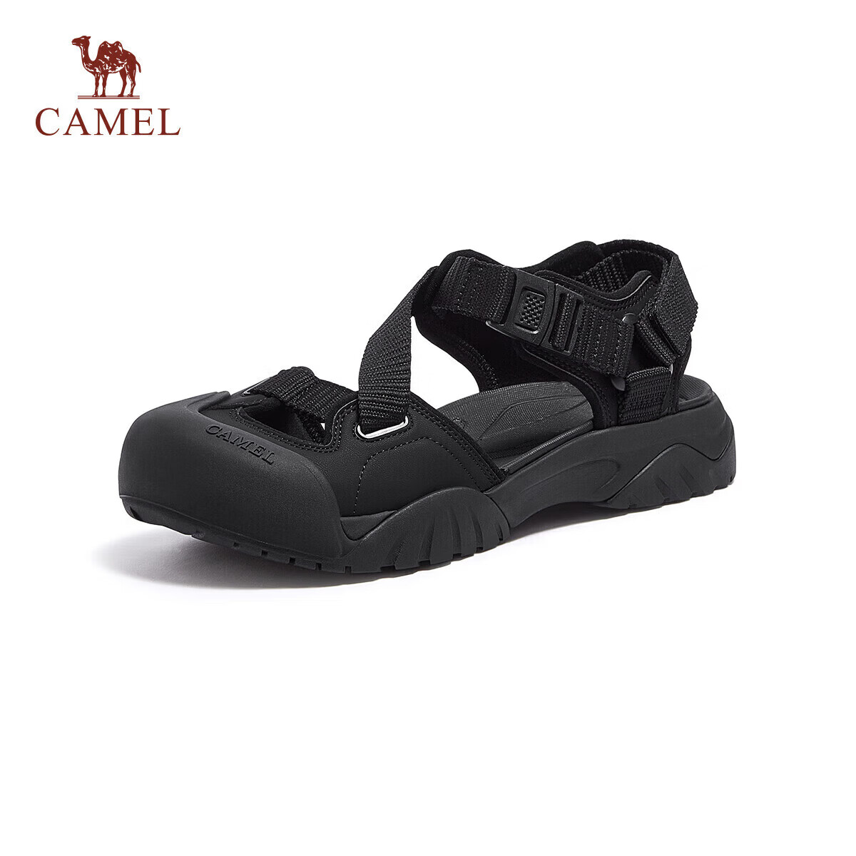 CAMEL Women's Outdoor Sandals Cute Cool Version Colorblock Thick Sole Sandals L25M076016 Light Gray Size 39