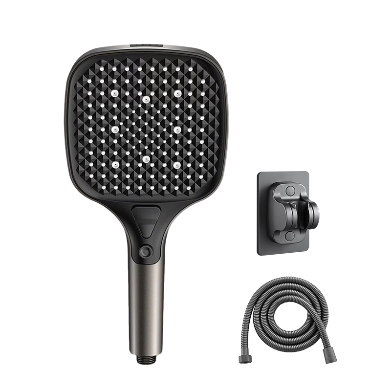 X-GRKE [Germany] Large Panel High-Pressure Shower Head Set with Hose, Powerful Water Flow
