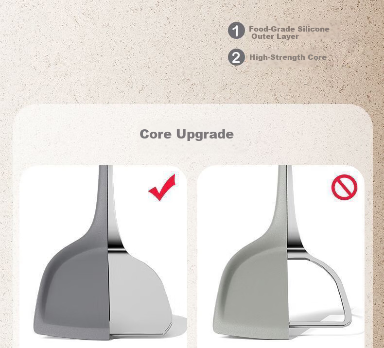 Royalstar Silicone Spatula Food-Grade Non-Stick Pan Turner Household Cooking Spatula Kitchen Utensil Set 9