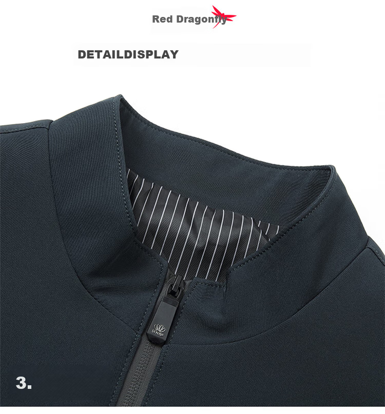 RED DRAGONFLY Men's Casual Fashion Business Commuter Simple Versatile Windproof Comfortable Stand Collar Jacket Black L 19