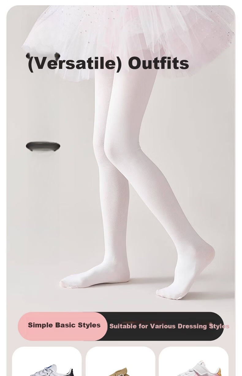 Free Style Girls' Dance Socks Summer Thin White Tights Baby Practice Special Pantyhose Children's Stockings 15