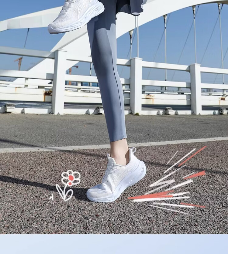 Warrior Official Women's Sports Shoes 2026 Summer New Lightweight Mesh Running Shoes for Women 5535 White Pink Size 36 6