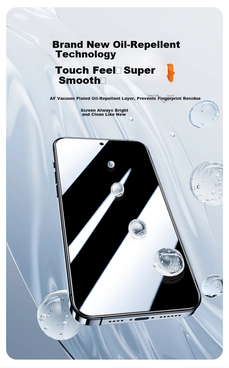 HotFire [2-Pack] Tempered Glass Screen Protector for Redmi K80 Supreme Edition, Privacy Anti-Peeping Full Coverage Anti-Fingerprint Protective Film with Easy Installation Box 4