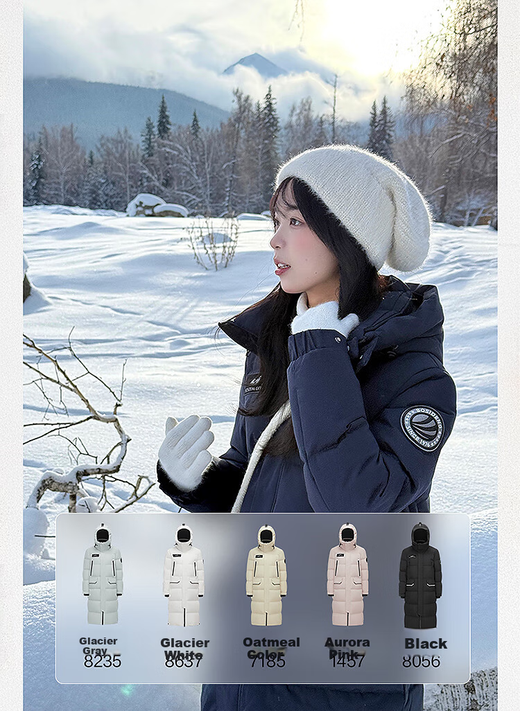 Bosideng Extreme Cold Goose Down Jacket Unisex Couple Thickened Hooded Long Warm Coat Winter 19