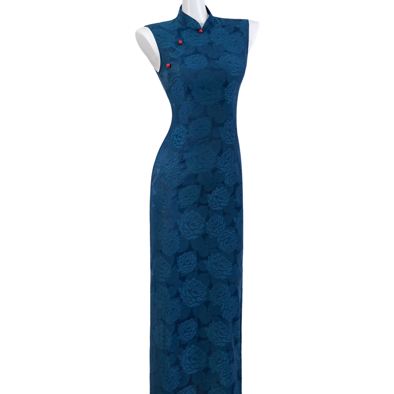 Cypress New Chinese Style Slim Qipao Women's 2026 Summer New Retro Slim Fit Elegant Long Dress
