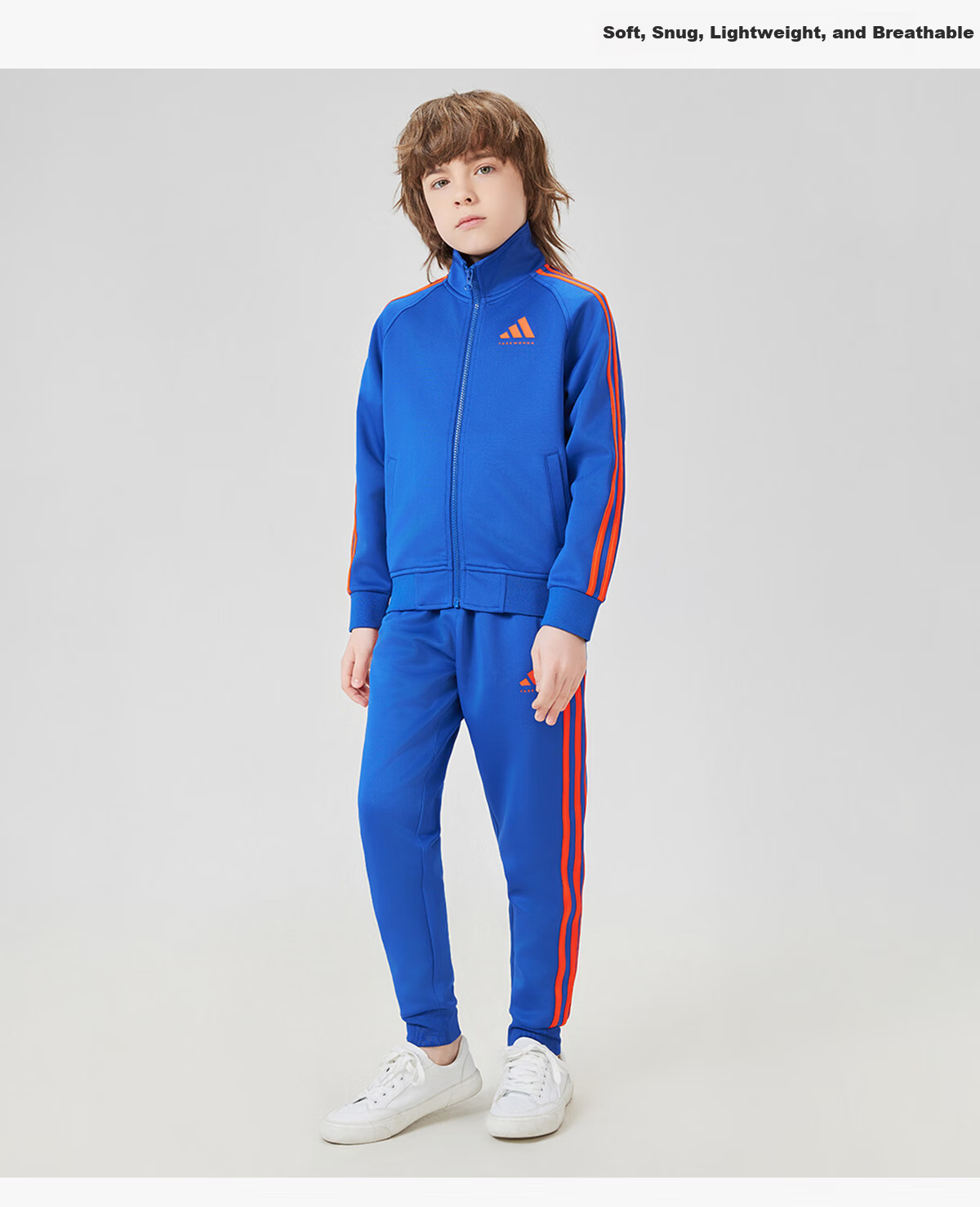 Adidas Kids Lightweight Sporty Simple Comfortable Stand Collar Jacket TR30JTK Lavender/White Size 116 7