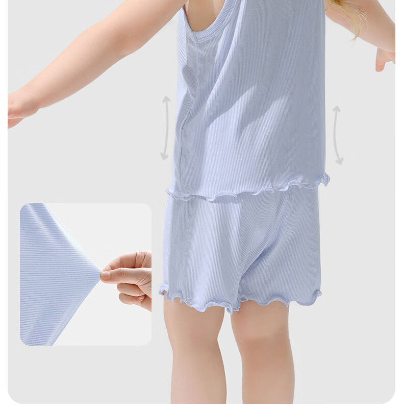 Betis Girls' Sleeveless Pajama Set 2026 Summer Lightweight Baby Homewear Two-Piece Soft Air-Conditioned Clothing 18