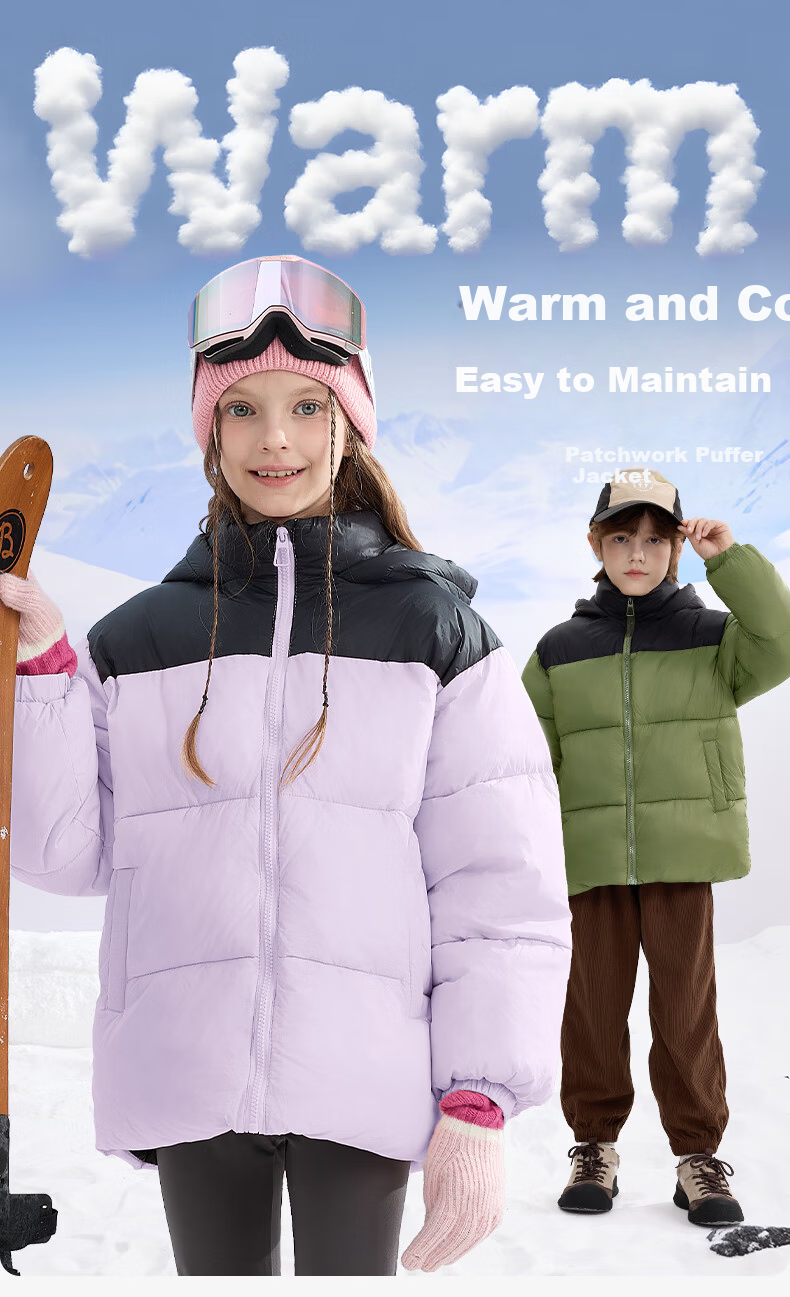 Baleno Kids Winter Cotton Jacket 2025 Red Warm Padded Coat for Boys and Girls 1