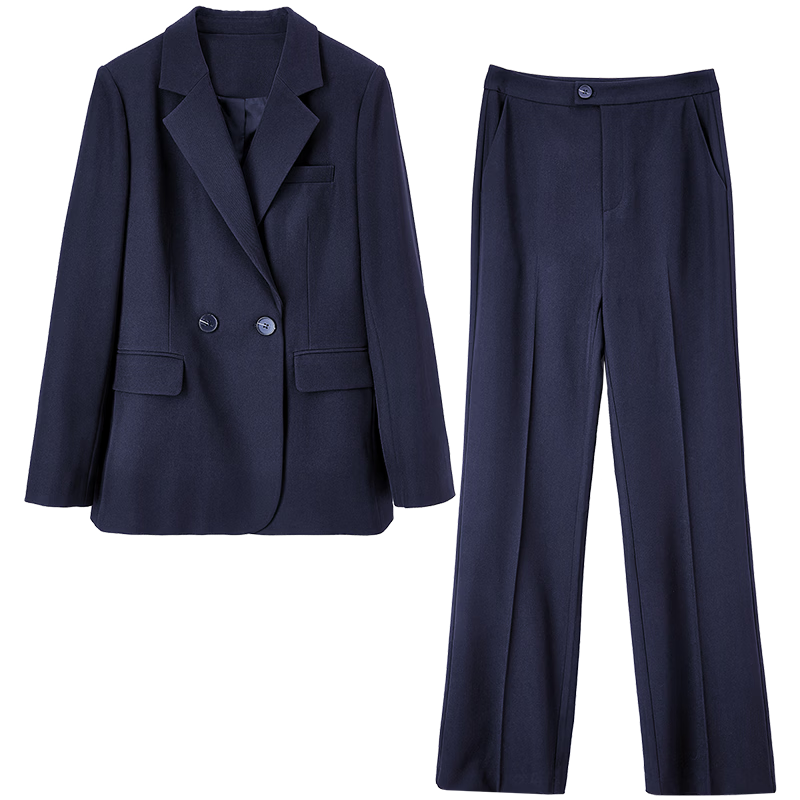 Sentubila Women's Professional Commuter Suit Set Spring Autumn Wrinkle-Resistant Non-Iron Blazer and Pants Two-Piece Interview Business Suit