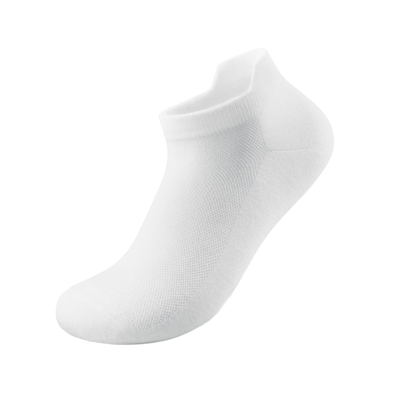 BANANA TRIP Disposable Women's No-Show Socks Four Seasons Daily Cotton Socks [10A Antibacterial] Vacuum Compressed Individual Pack White