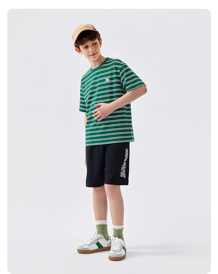 Balabala [balaOne] Kids Short Sleeve T-Shirt Boys Girls 2026 Summer Striped Quick-Dry Parent-Child 16