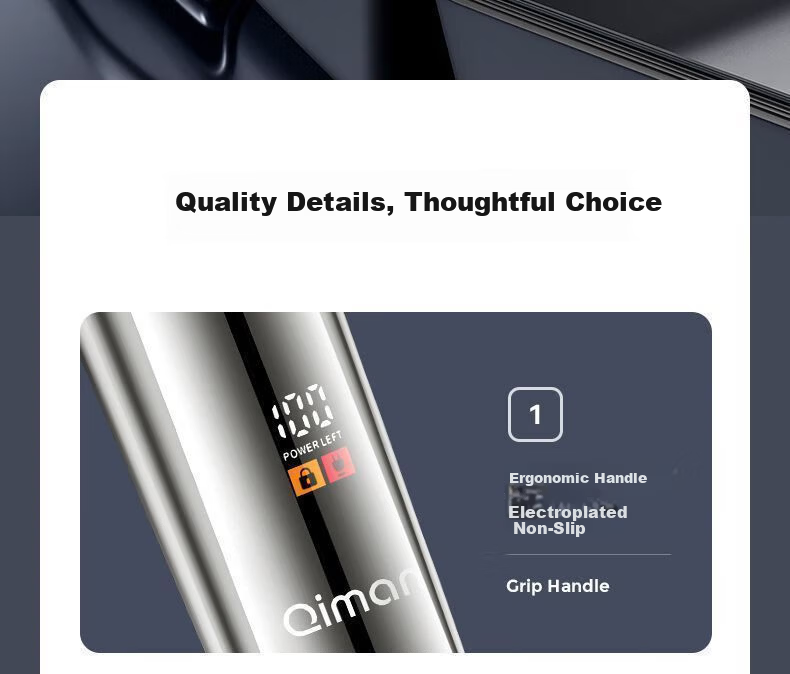 Qiman Electric Shaver for Men Rotary Beard Trimmer Waterproof Rechargeable Portable with 3 Replacement Blades Gift for Father Husband Birthday Valentine's Day 16