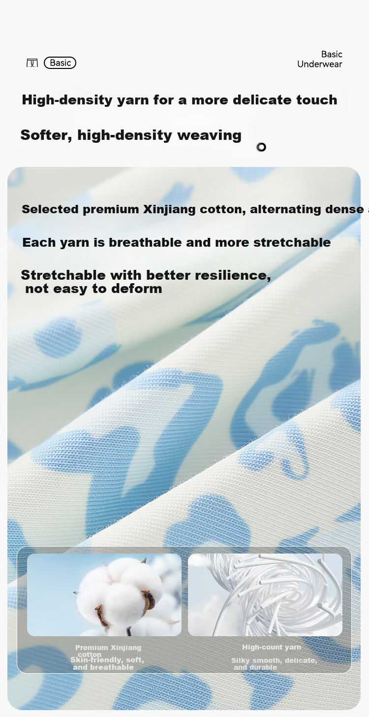MiiOW Men's Cotton Boxer Briefs Leopard Print Trendy Mid-Rise Large Size Mixed Colors 3-Pack 3