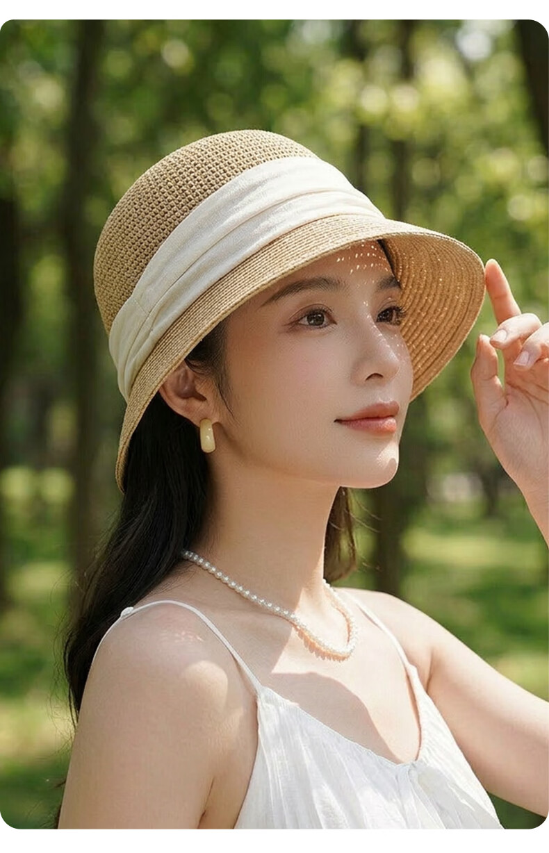FitonTon Women's Summer Sun Protection Hat Outdoor UV Protection Breathable Travel Bucket Hat Face Shield Anti-Sunburn 15