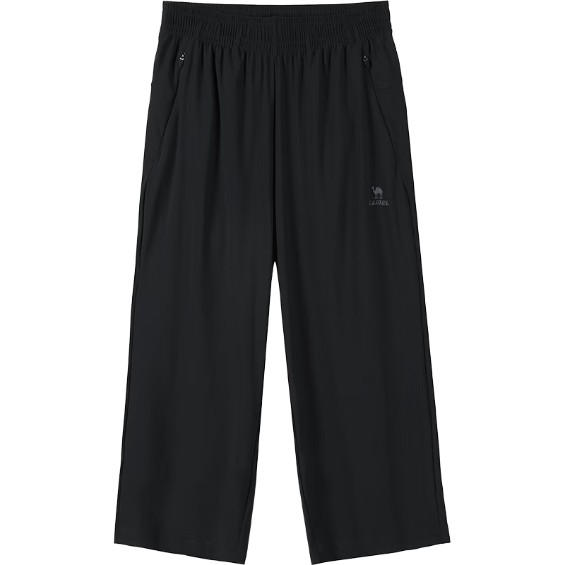 CAMEL Original Yarn Sun Protection Sports Pants Women Cooling Quick-Dry Knitted Capri Pants C26BAYL6018 Phantom Black M