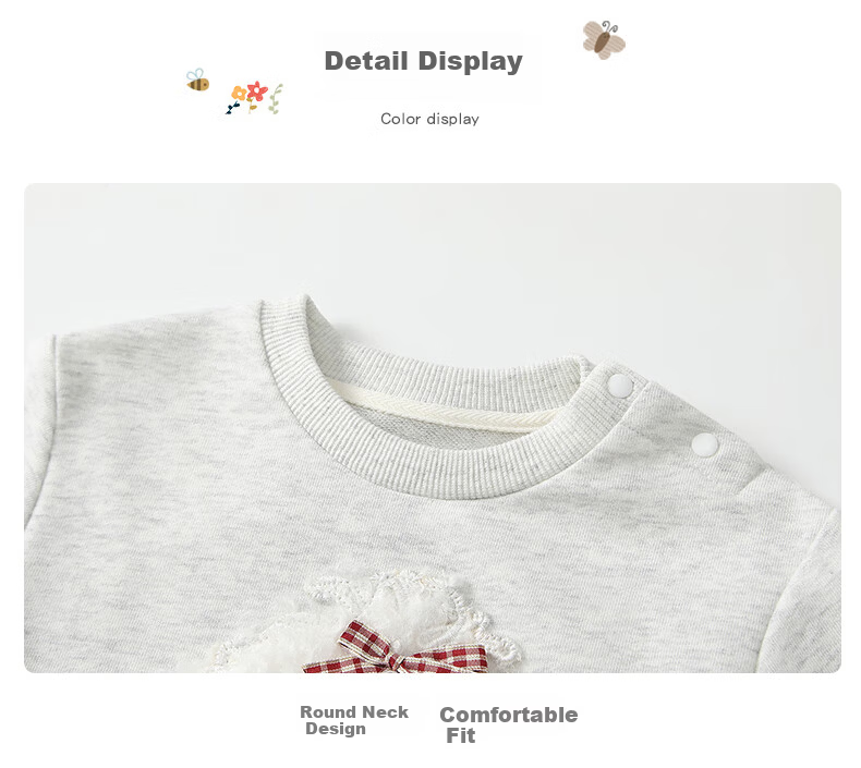 Fanlie Girls' Hoodie Set Spring 2026 New Stylish Baby Two-Piece Outfit for Spring and Autumn 2