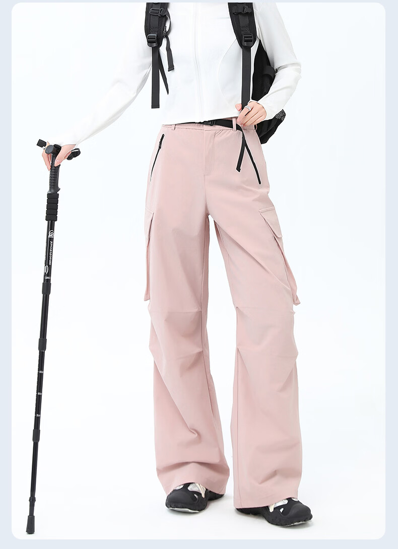 Langsha Women's Outdoor Quick-Dry Work Pants 2026 Summer Straight Loose Wide-Leg Sun-Protective Water-Repellent Casual Military Hiking Pants 21