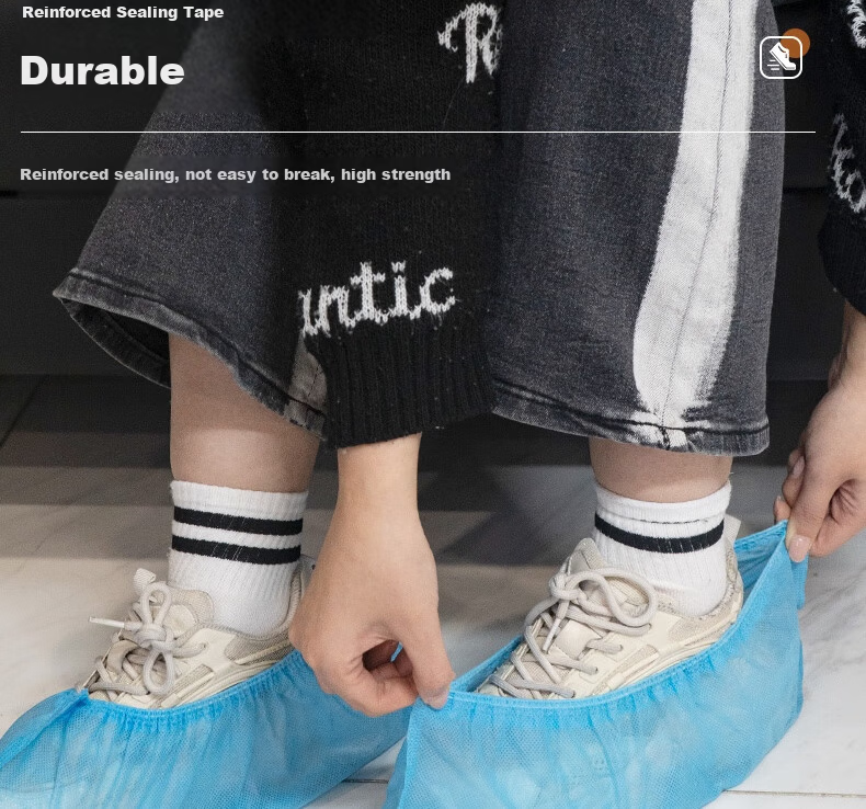 Ansell Disposable Shoe Covers (100 pcs) Non-woven Thickened Dustproof Shoe Covers 39938 10
