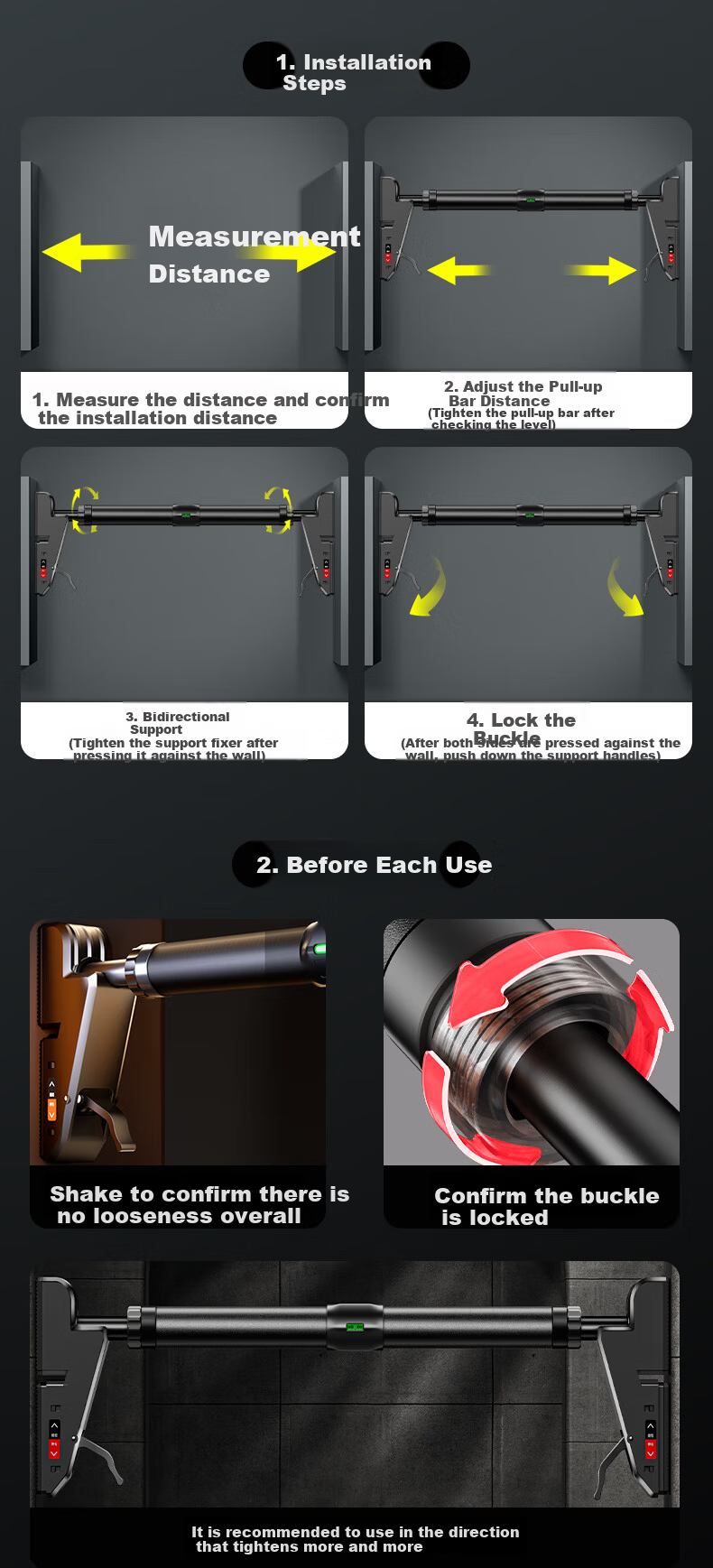 Xinyiwanjia Indoor Pull-Up Bar Home Children's Fitness Equipment Double Bars Floor-Mounted No-Drill 18