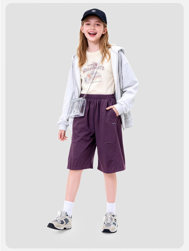 Disney Girls Summer Thin New Children's Five-Point Pants Big Kids Teen Casual Shorts 10136 Heather Gray 130 7