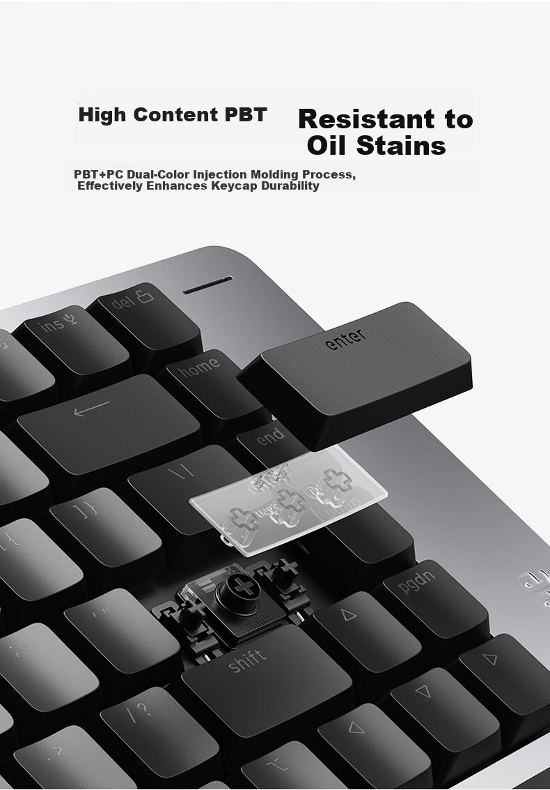 Lofree FLOW2 Low Profile 100-Key Mechanical Keyboard Aluminum Wireless Bluetooth Laptop Office Deep Space Cloud Pulse 12