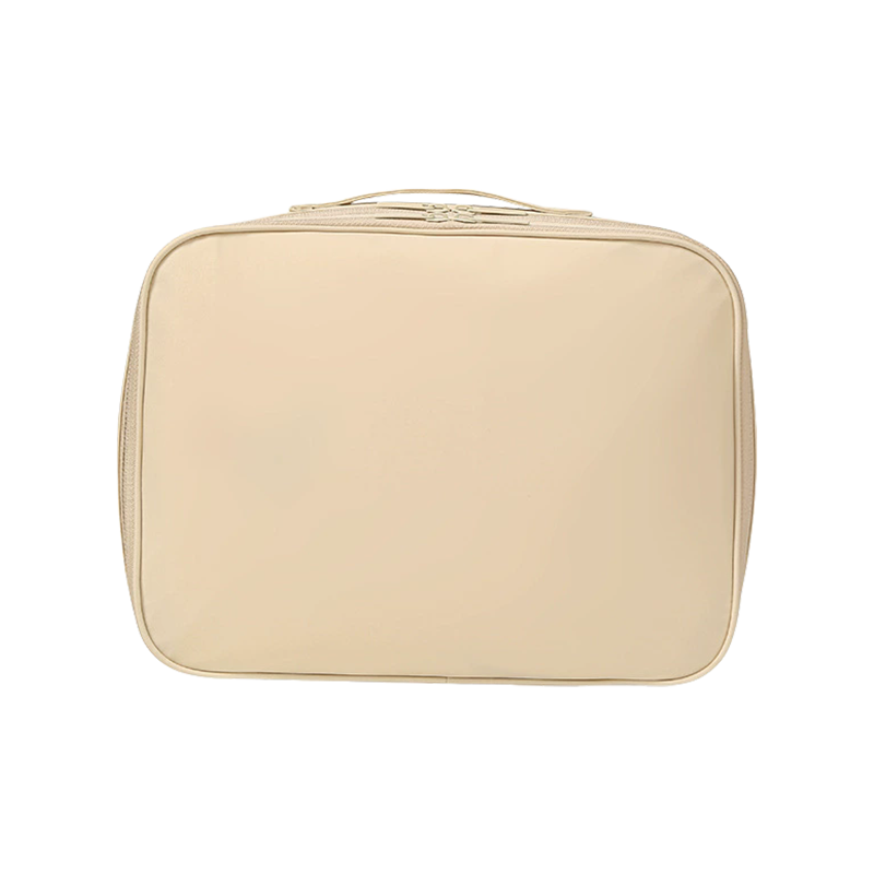 Graceful Travel Shoe Storage Bag Hanging Portable Handheld Travel Shoe Box Beige