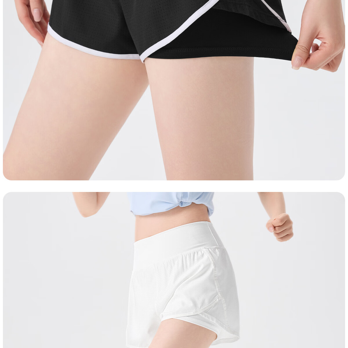 361° Women's Sports Shorts Summer New Anti-Exposure Yoga Fake Two-Piece Fitness Running Shorts 23