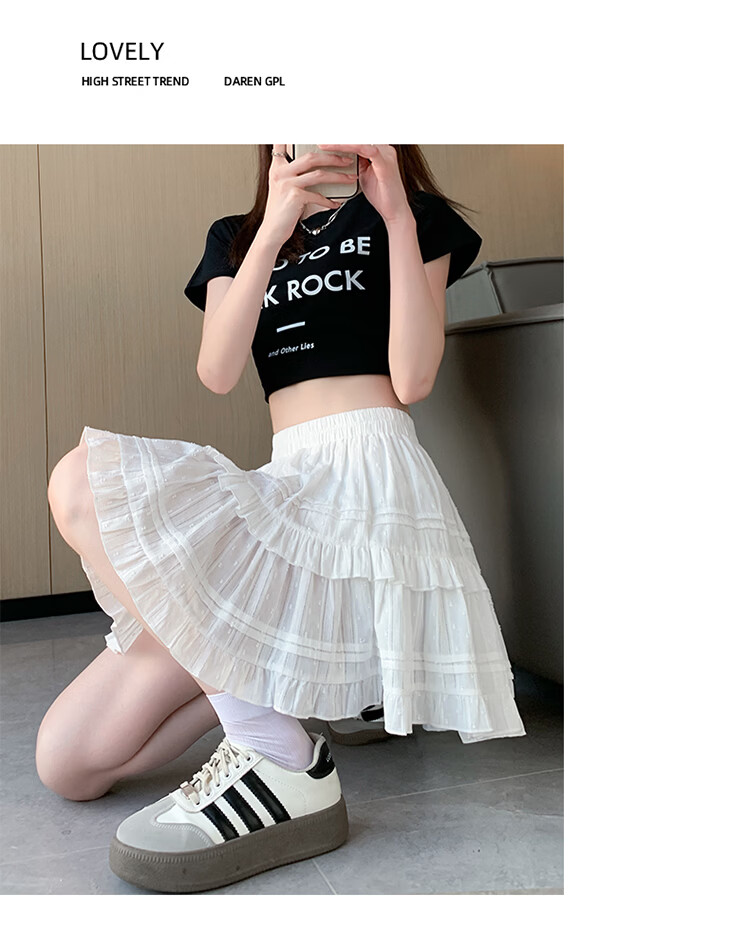 Freedom Style Anti-Exposure Short Skirt for Women 2026 Summer Thin Pure Cotton Slim Petite Ballet Cake Puff Half Skirt 15