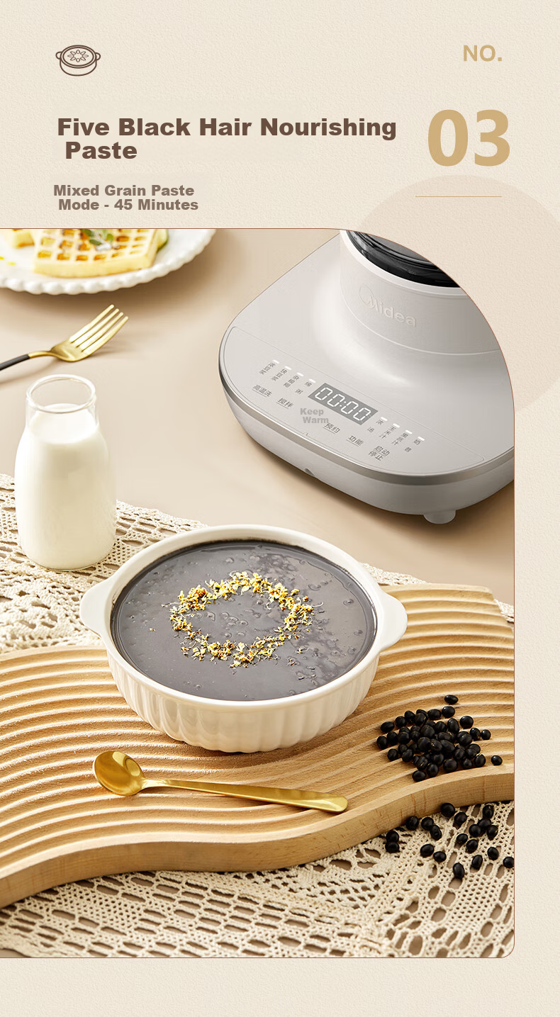 Midea MJ-BL5035 1.5L Multifunctional Automatic Soymilk Maker and Blender with Keep Warm Function 9