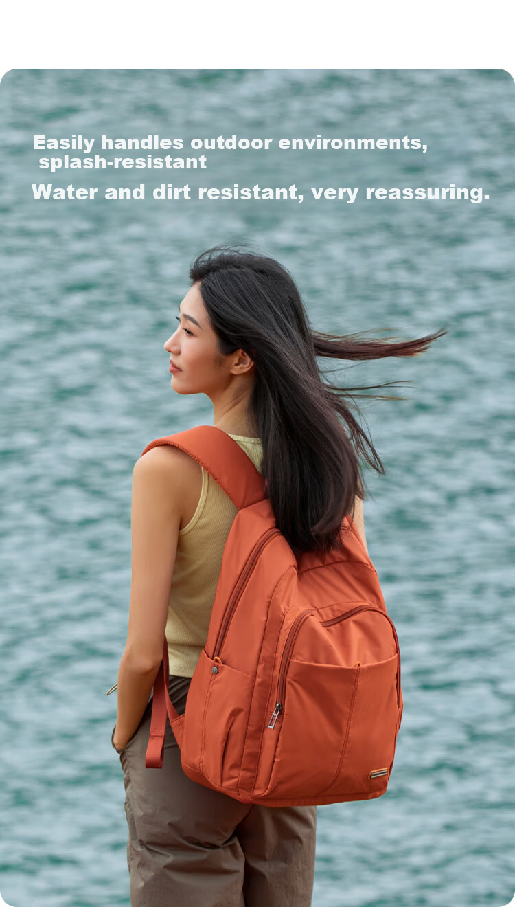 FOUVOR Firefox Casual Women's Large Capacity Oxford Cloth Backpack Short Trip Travel Bag Student Schoolbag Red 12