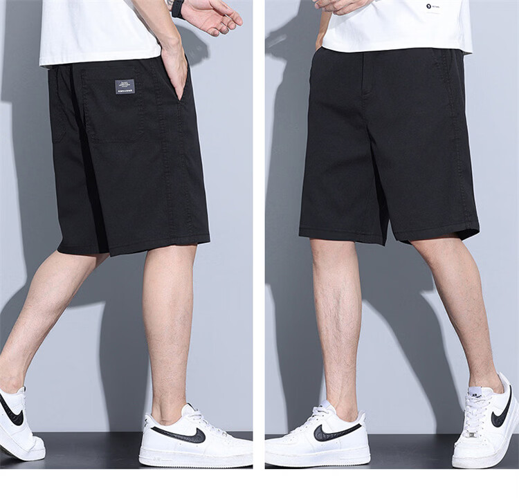 MARK FAIRWHALE Men's Ice Silk Summer Lyocell Cooling Five-Point Shorts Casual Sports Mid-Length Pants 19