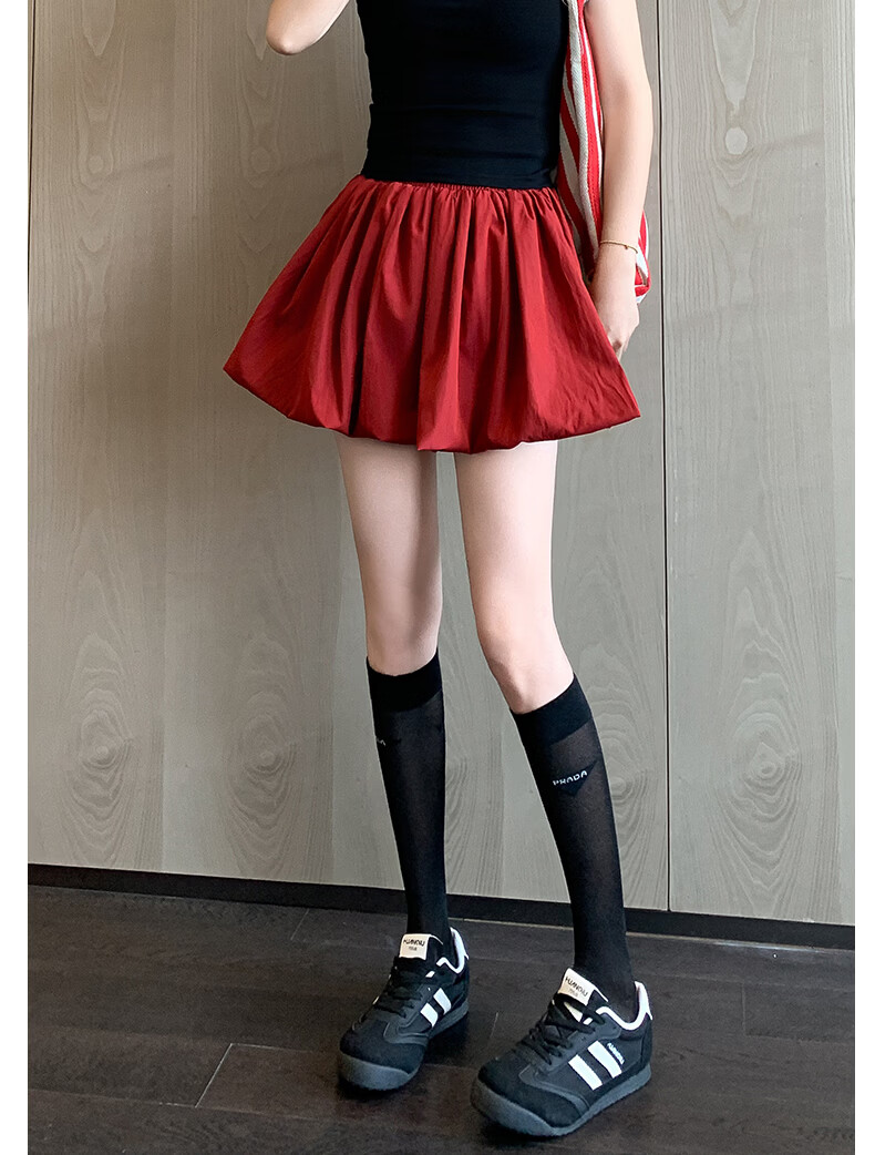 Borui Bud Short Skirt Summer Thin Women's 2026 New High-Waist Slimming Anti-Exposure Puff Cake Skirt 20