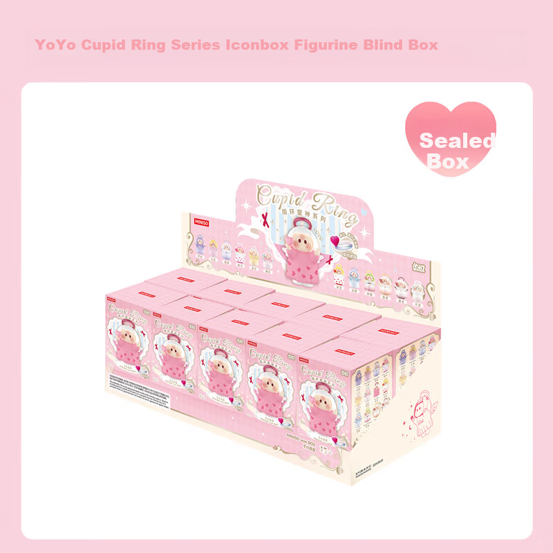MINISO YOYO Ring Cupid Icon Box Blind Box Figure Right-Right Sauce Ornament Toy Birthday Gift for Girls Display Box