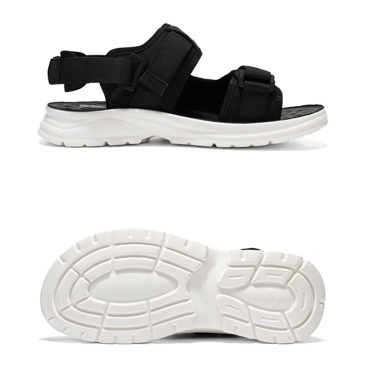 Warrior Men's Sandals 2026 Summer New Breathable Casual Beach Shoes with Velcro Outdoor Slippers Beige Black Size 44 26
