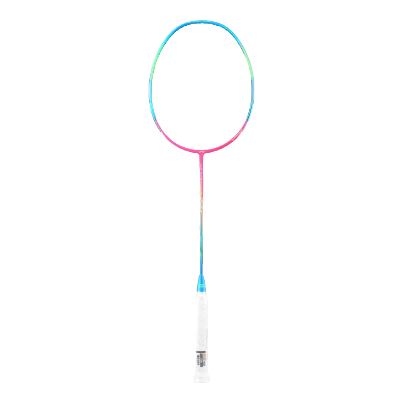 Li-Ning Badminton Racket WS72 Fluorescent Pink Ultra-Light 6U Full Carbon Single Racket Pre-Strung AYPT427-6