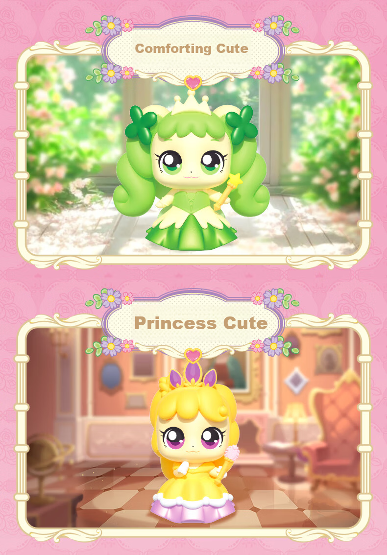 Qimiaomengke Blind Box Toy Cute Princess Ball Single Box Heart Cute Mirror Doll Girl Toy 6