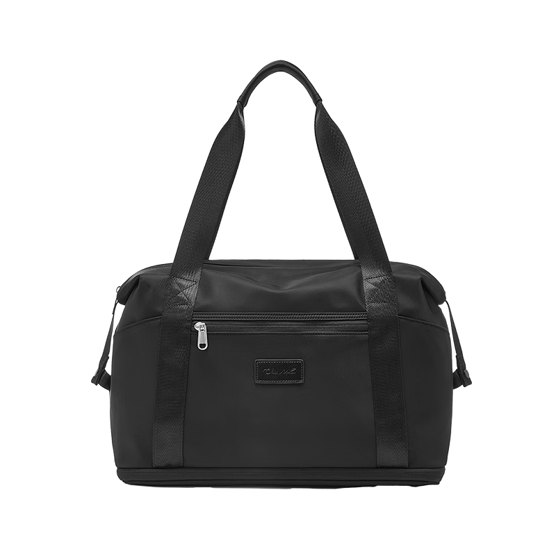 HLA Travel Bag Large Capacity Lightweight Expandable Storage Handbag Gym Sports Bag Soft Matte Black