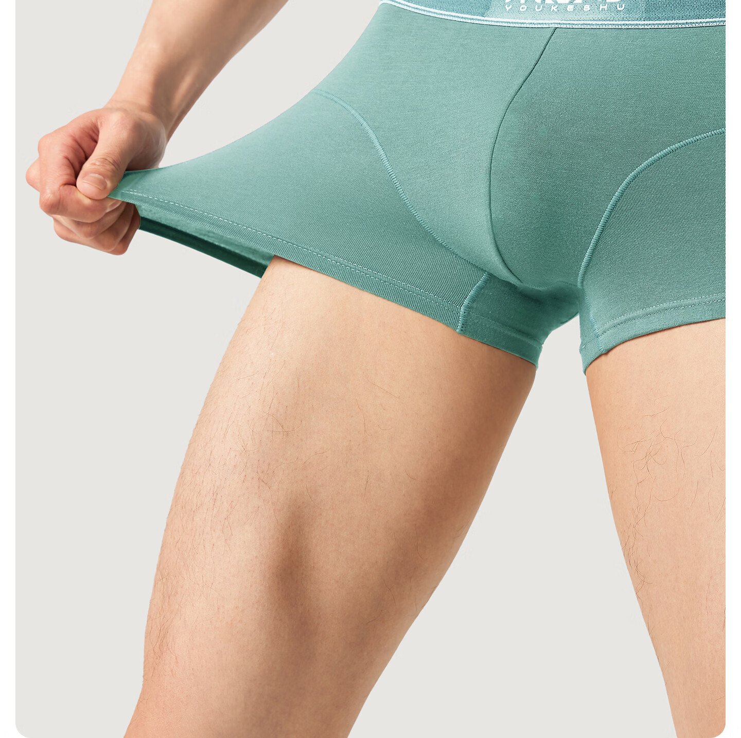 YOUKESHU 50-Pack Men's Cotton Antibacterial Breathable Boxer Briefs with Cotton Crotch, Light Gray + Medium Gray + Dark Gray, Size L 14