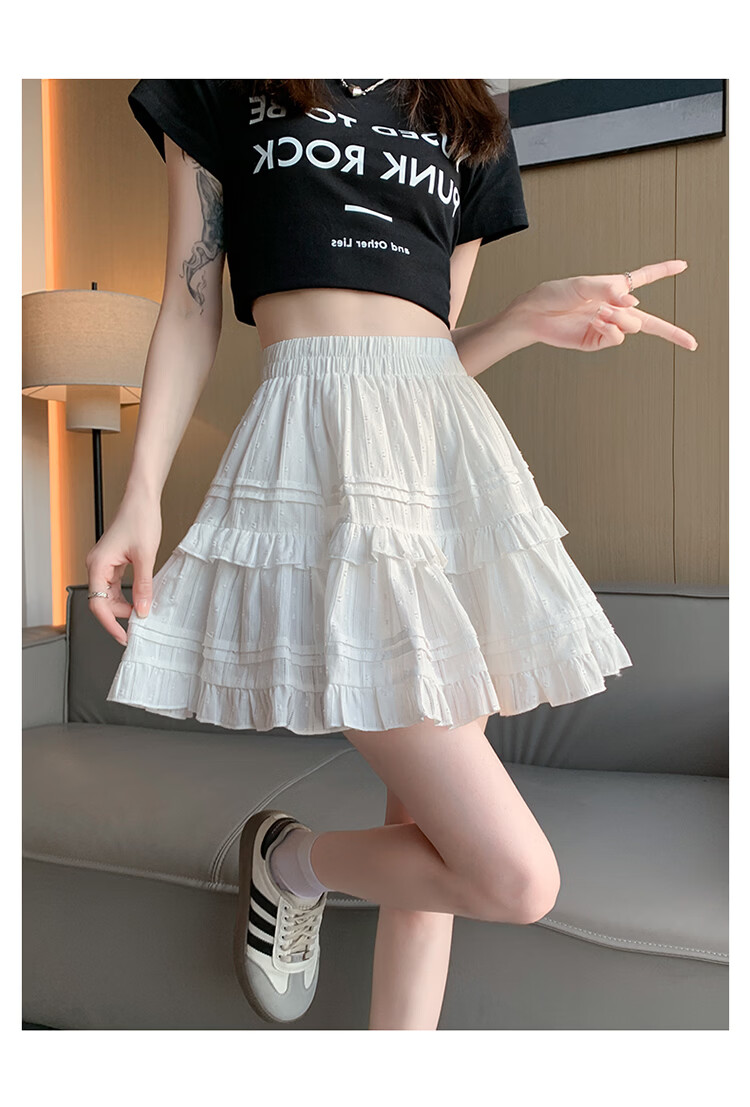 Freedom Style Anti-Exposure Short Skirt for Women 2026 Summer Thin Pure Cotton Slim Petite Ballet Cake Puff Half Skirt 16