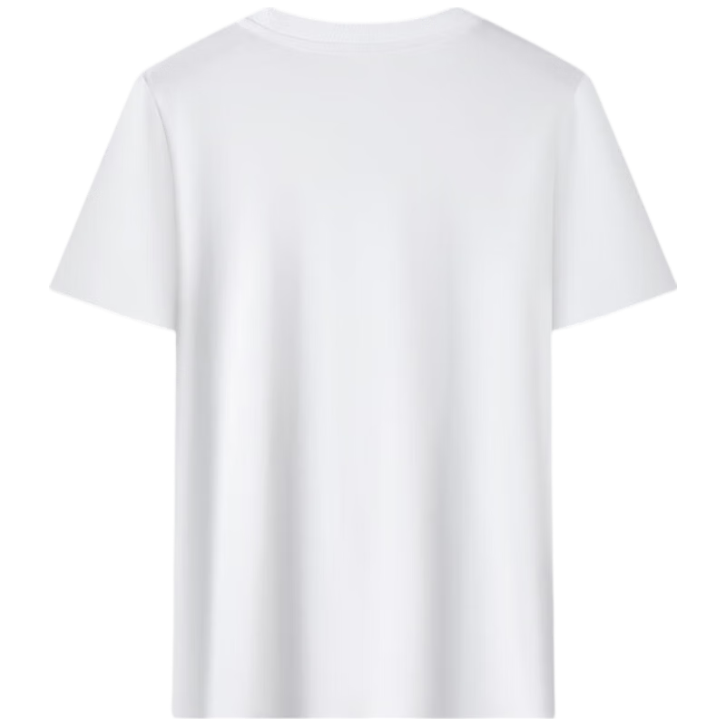 ROMON 100% Cotton Short Sleeve Men's Summer Breathable Business Casual Solid Color Crew Neck T-Shirt